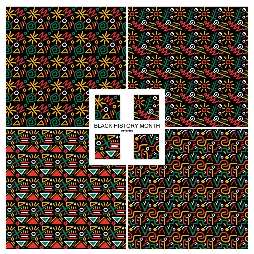 Black history month pattern vector design