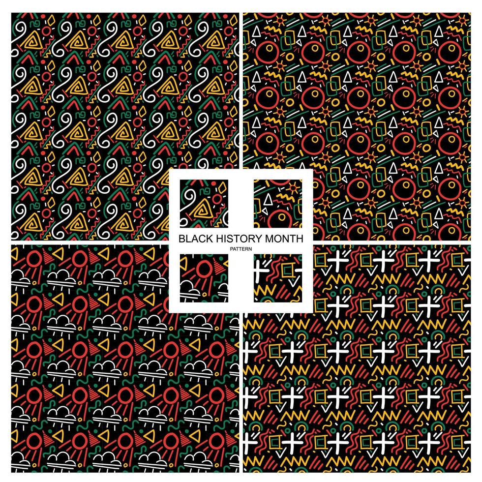 Black history month pattern vector design