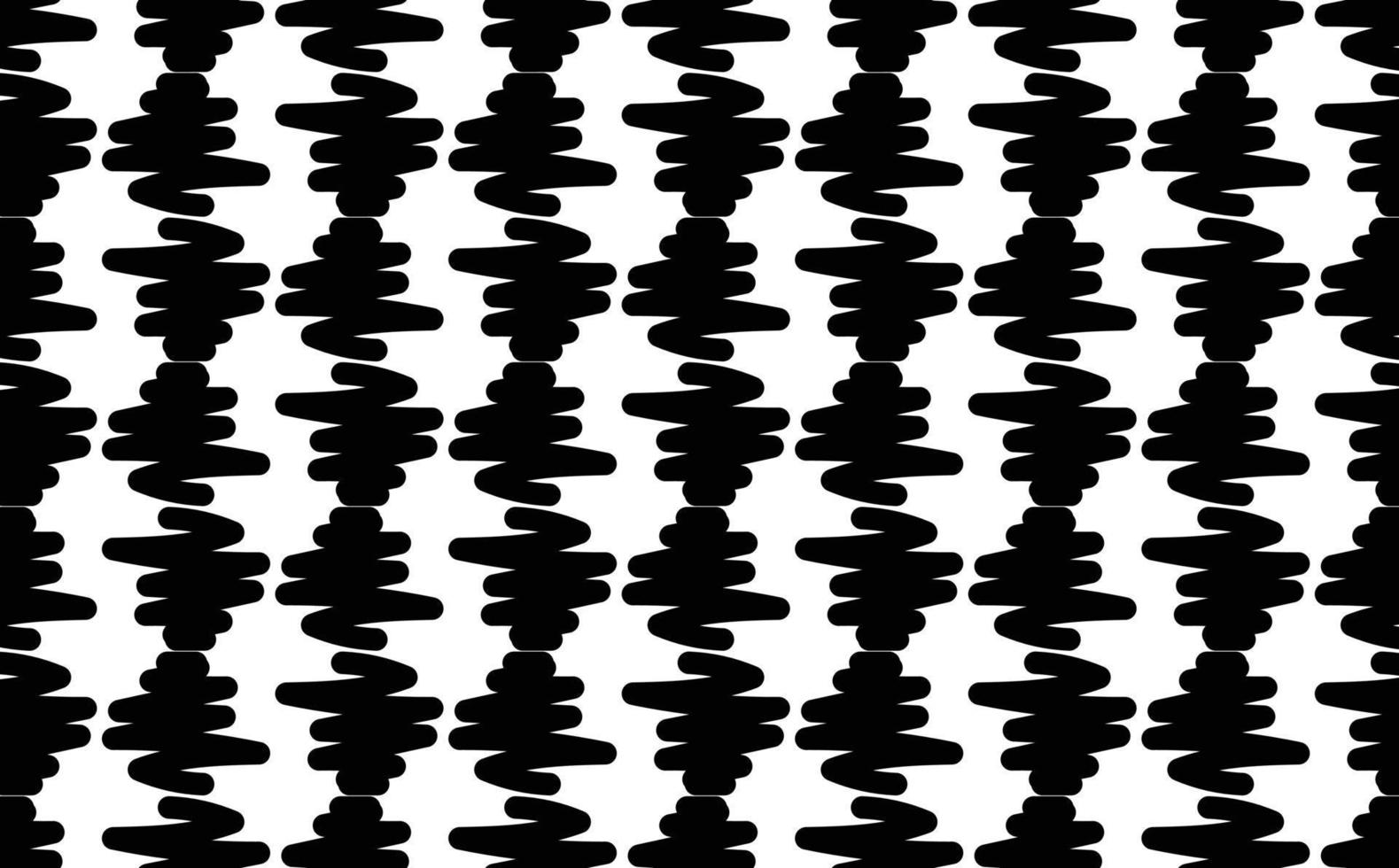 Vertically placed wave pattern. Black and white doodle abstract background. Suitable for fabric, cover, card, brand, wallpaper, and prints. vector