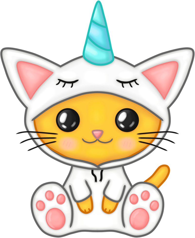 diseño de gato blanco png