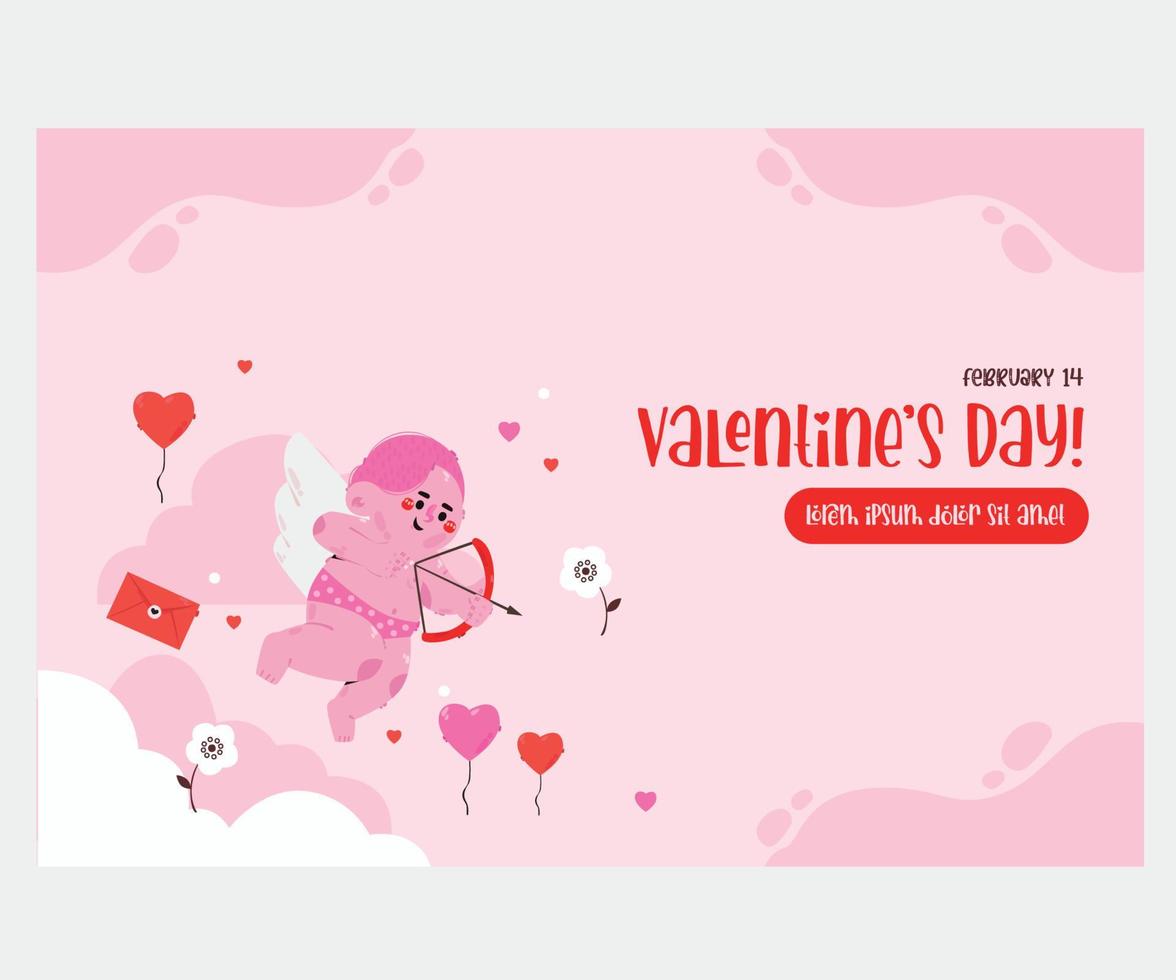 Valentine's Day Celebration Greeting Background vector