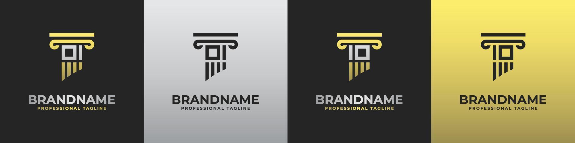 Letter IO or OI Lawyer Logo, suitable for any business related to lawyer with IO or OI initials. vector