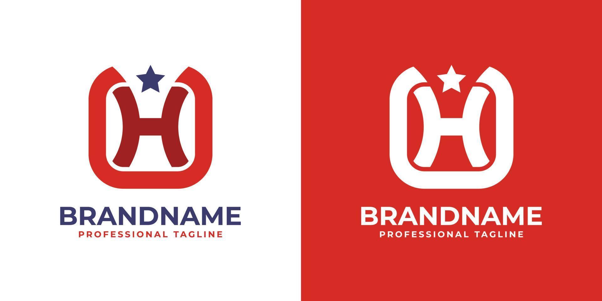 Simple UH or HU Monogram Logo, Suitable for any business with UH or HU initials. vector