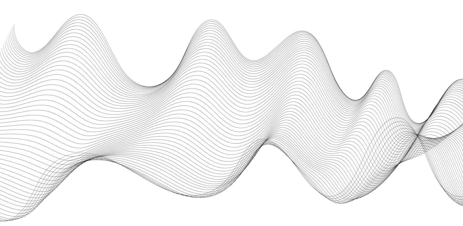 lines wave abstract stripe design. Curvy White Surfaces. Modern Abstract Background. Digital frequency track equalizer. Stylized line art background vector