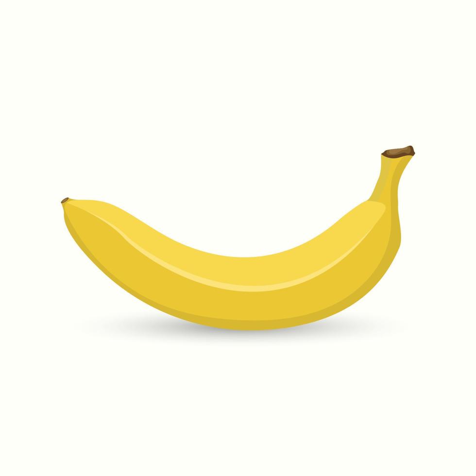 plátano ilustración plana fruta fresca para uso digital o de impresión vector