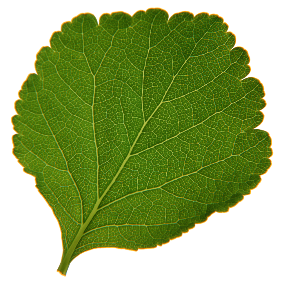 Green leaf isolated on transparent background for design element. png