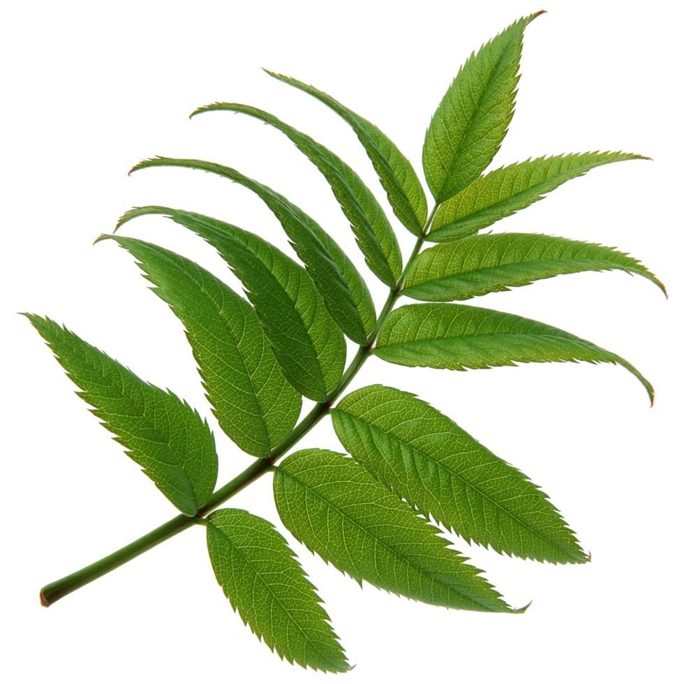 Green leaf isolated on transparent background for design element. png