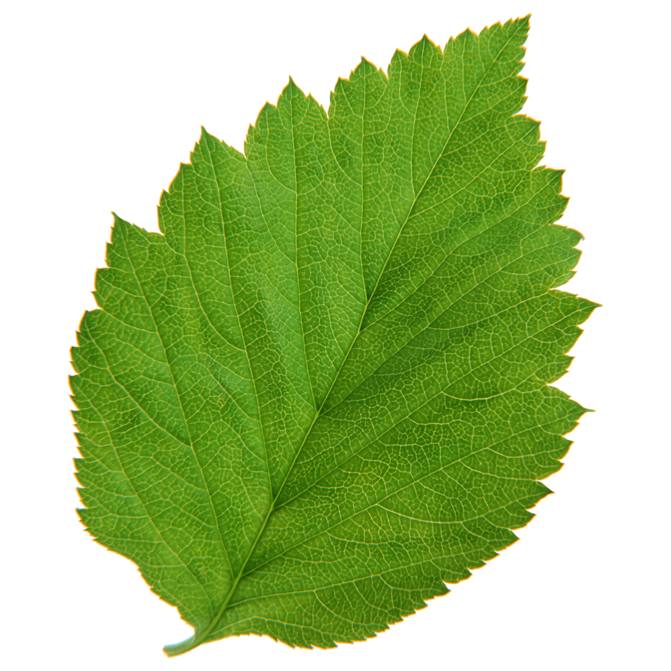 Green leaf isolated on transparent background for design element. png