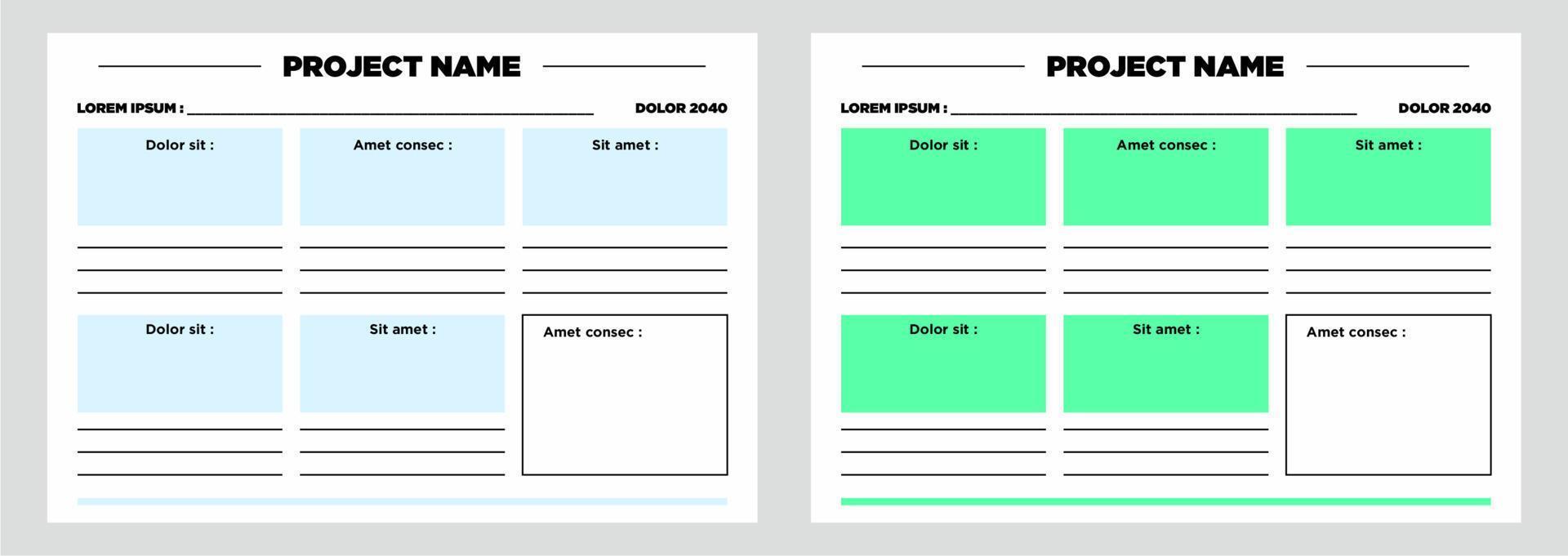 modern planner template set of planner and to do list project vector