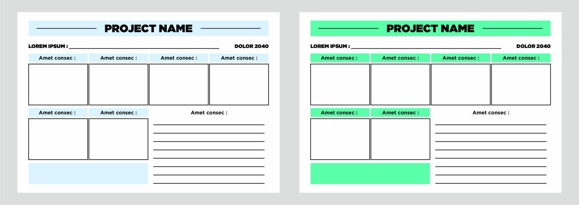 modern planner template set of planner and to do list project vector
