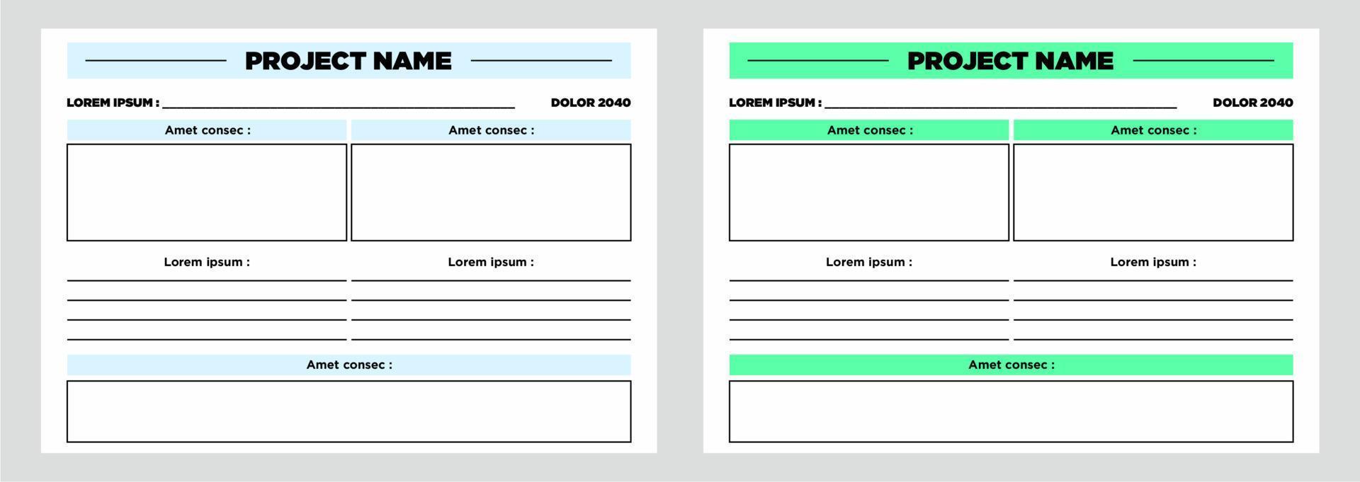 modern planner template set of planner and to do list project vector