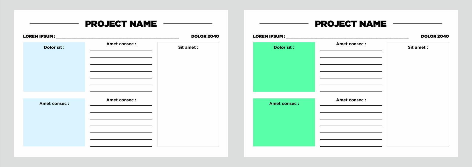 modern planner template set of planner and to do list project vector