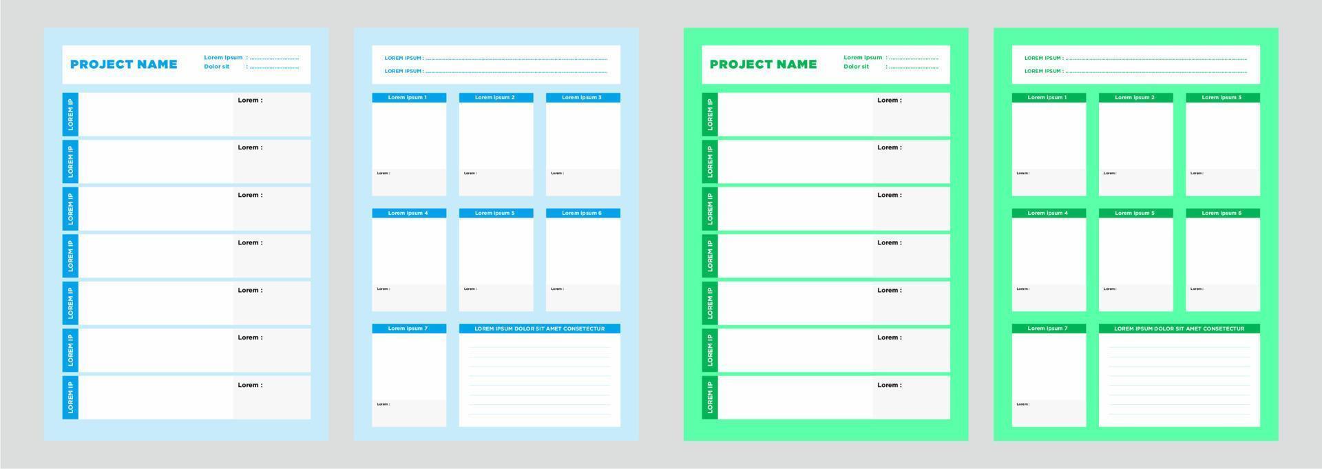 modern planner template set of planner and to do list project vector