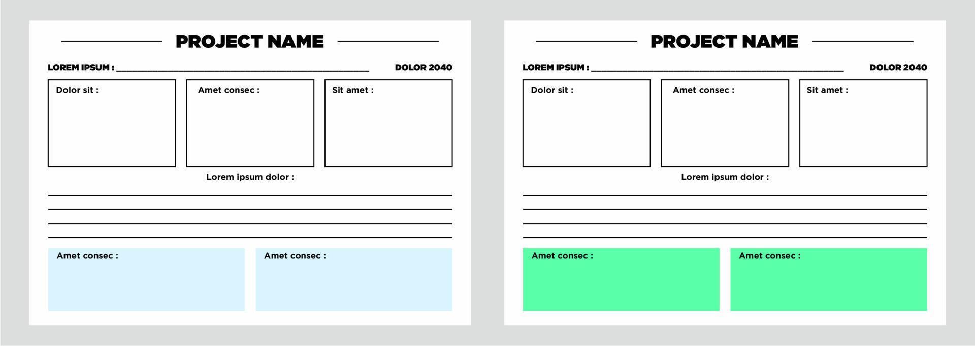 modern planner template set of planner and to do list project vector