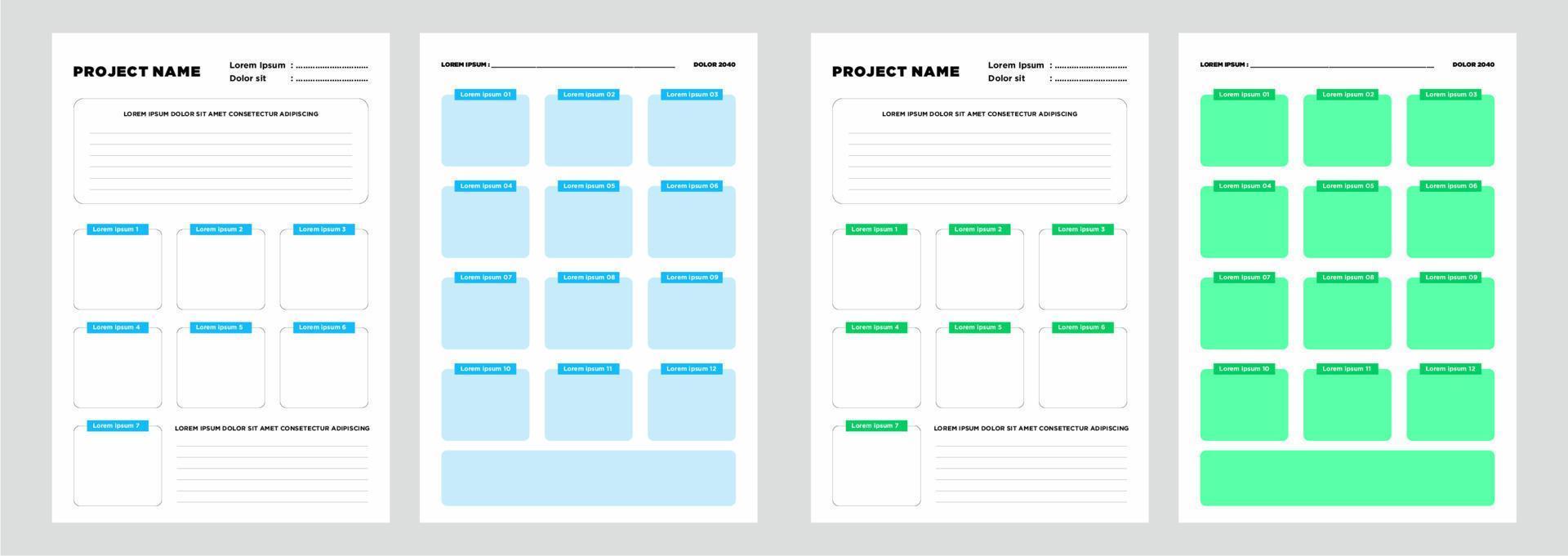 modern planner template set of planner and to do list project vector