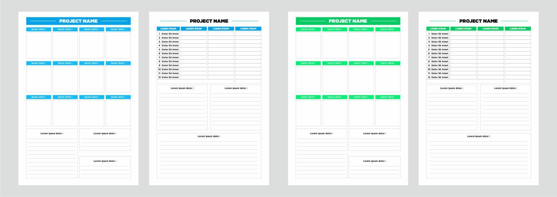 modern planner template set of planner and to do list project vector