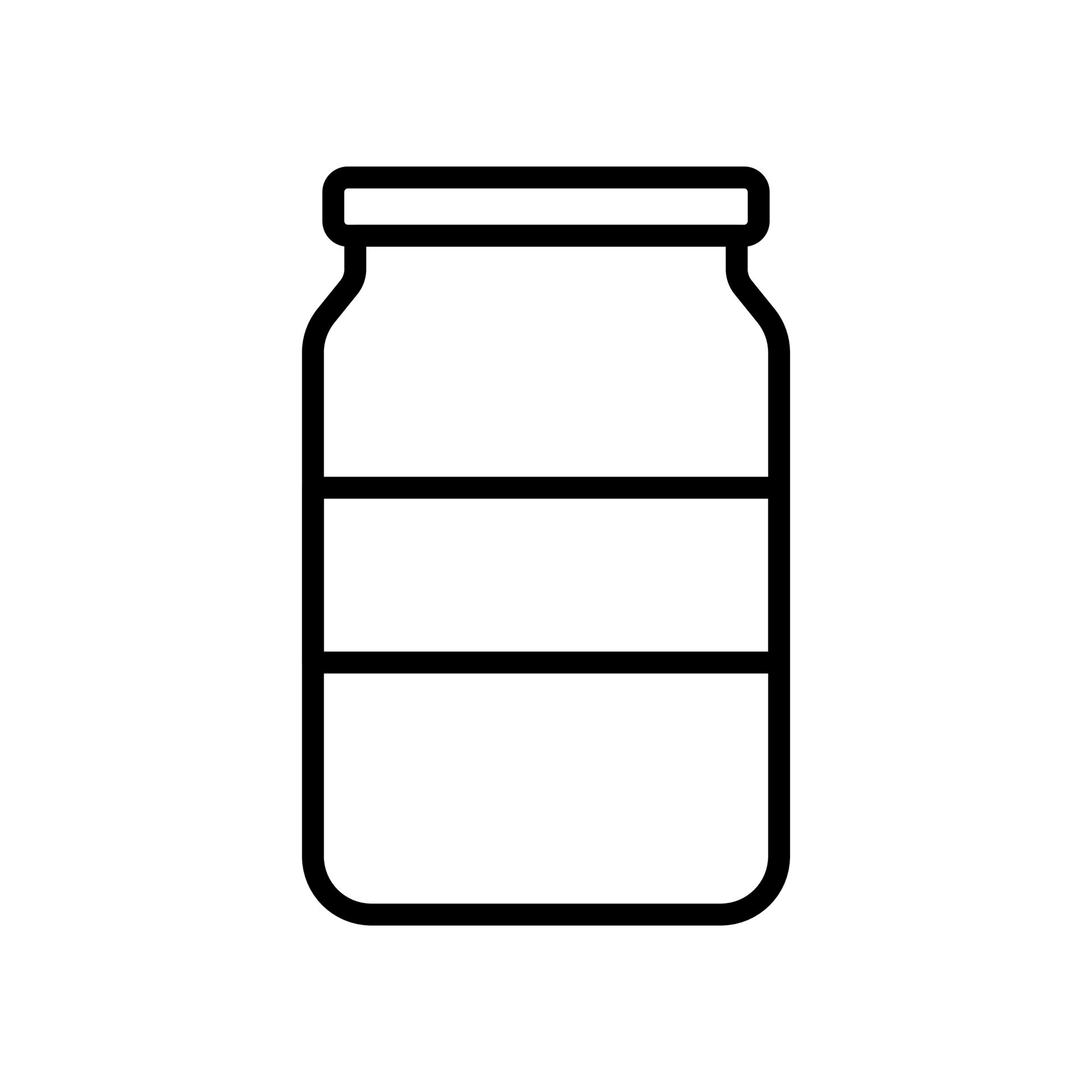 Glass jar icon in line style design isolated on white background ...