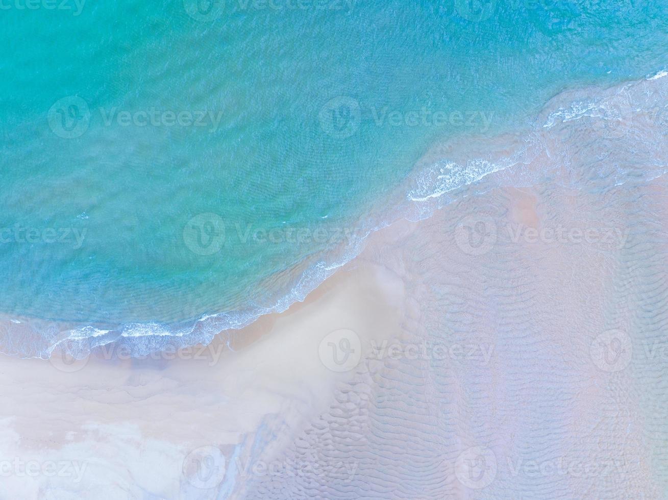 Top view of amazing pastel sand beach and turquoise sea copy space available nature background, High angle view sea sand background photo