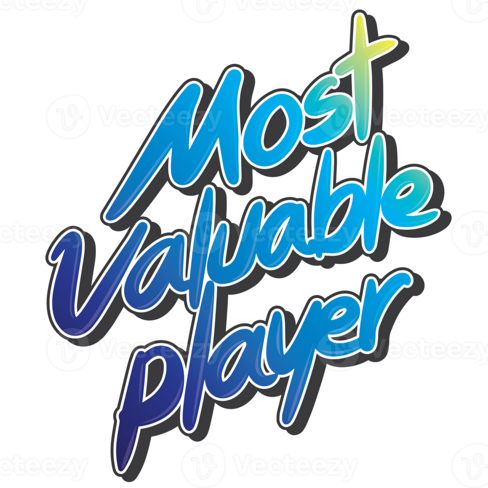 Free handwritten characters, text Most Valuable Player png