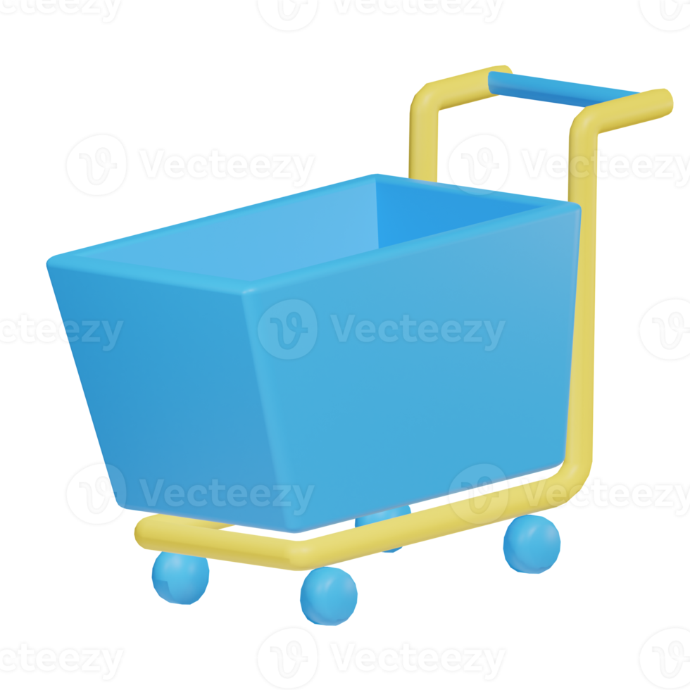 Empty Cart Ecommerce 3D Icon png