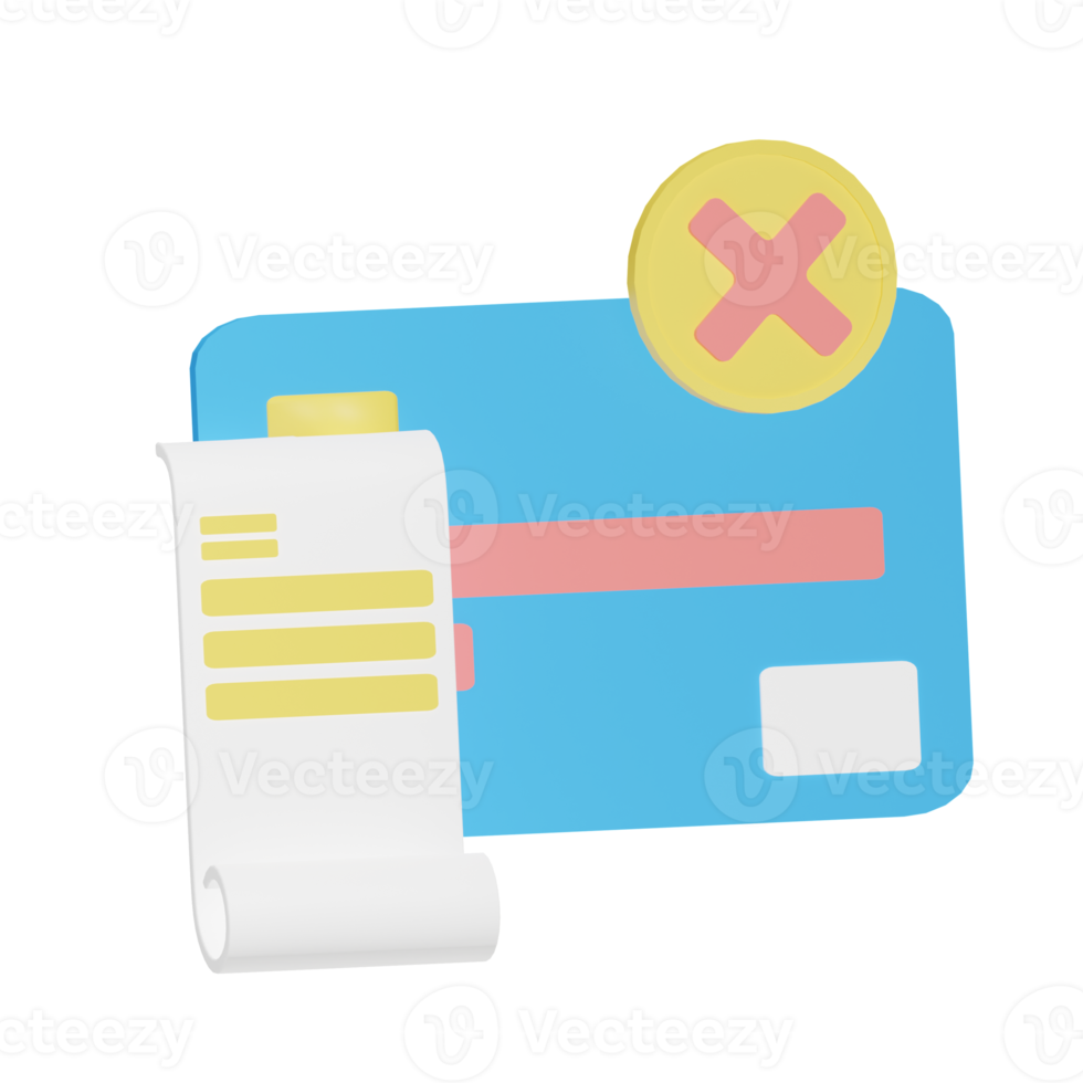 Payment Failed Ecommerce 3D Icon png