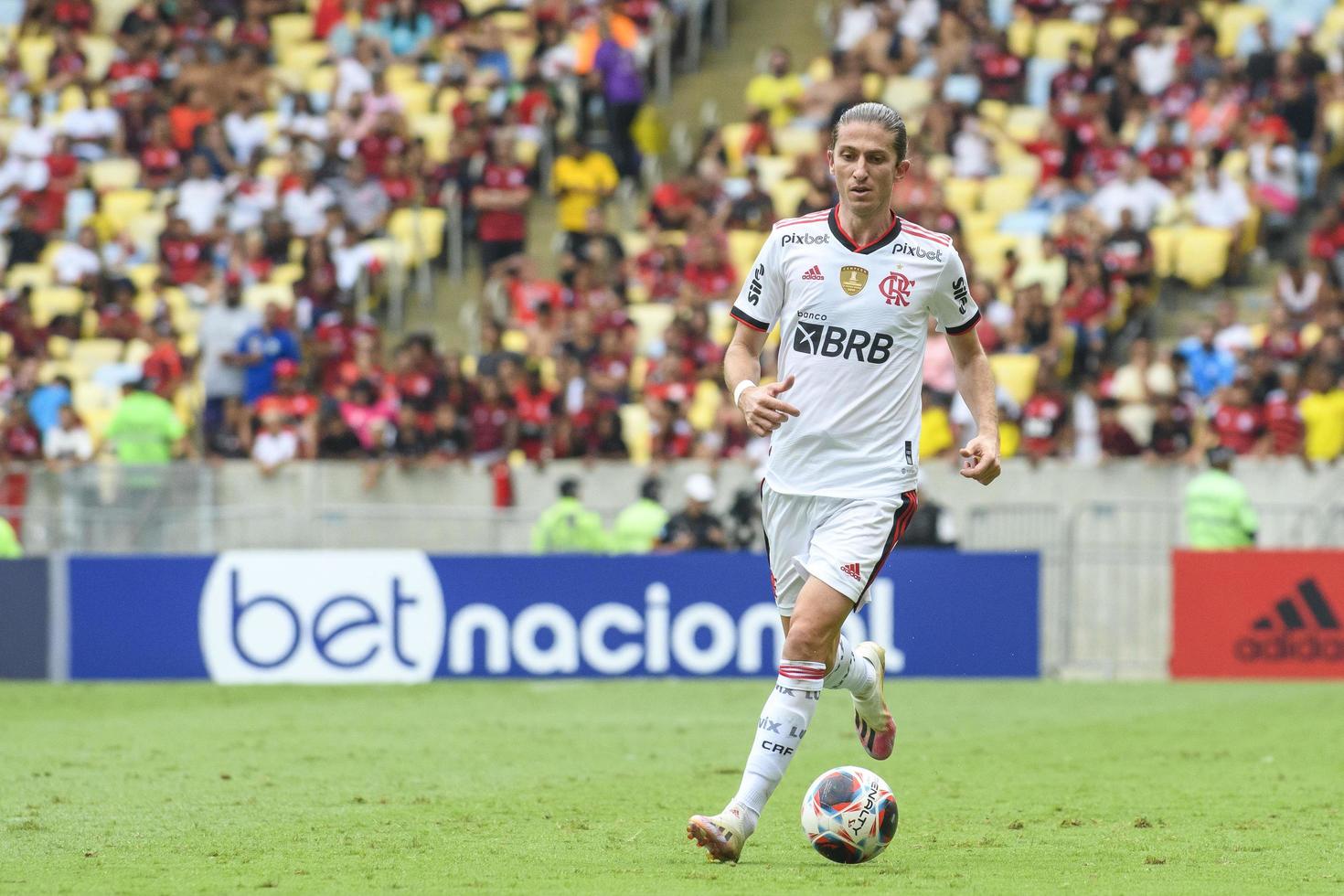 Rio, Brazil - january 21, 2022, Filipe Luis player in match between Flamengo vs Nova iguacu by 03th round of Carioca Championship,  in Maracana Stadium photo