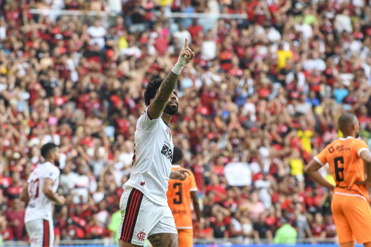 Rio, Brazil - january 21, 2022, Gabriel Barbosa Gabigol player in match between Flamengo vs Nova iguacu by 03th round of Carioca Championship,  in Maracana Stadium photo