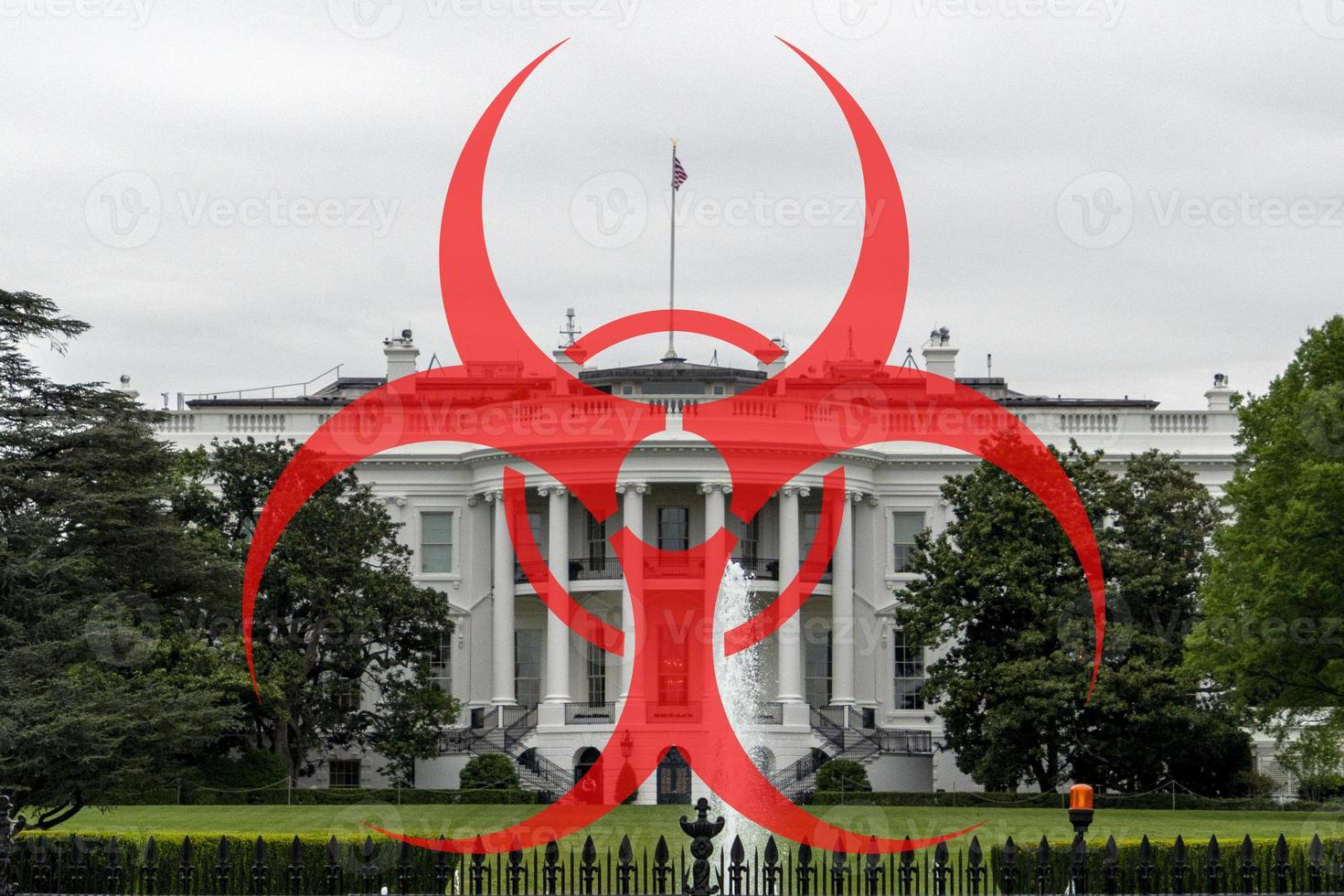 biohazard coronavirus covid19 on white house photo