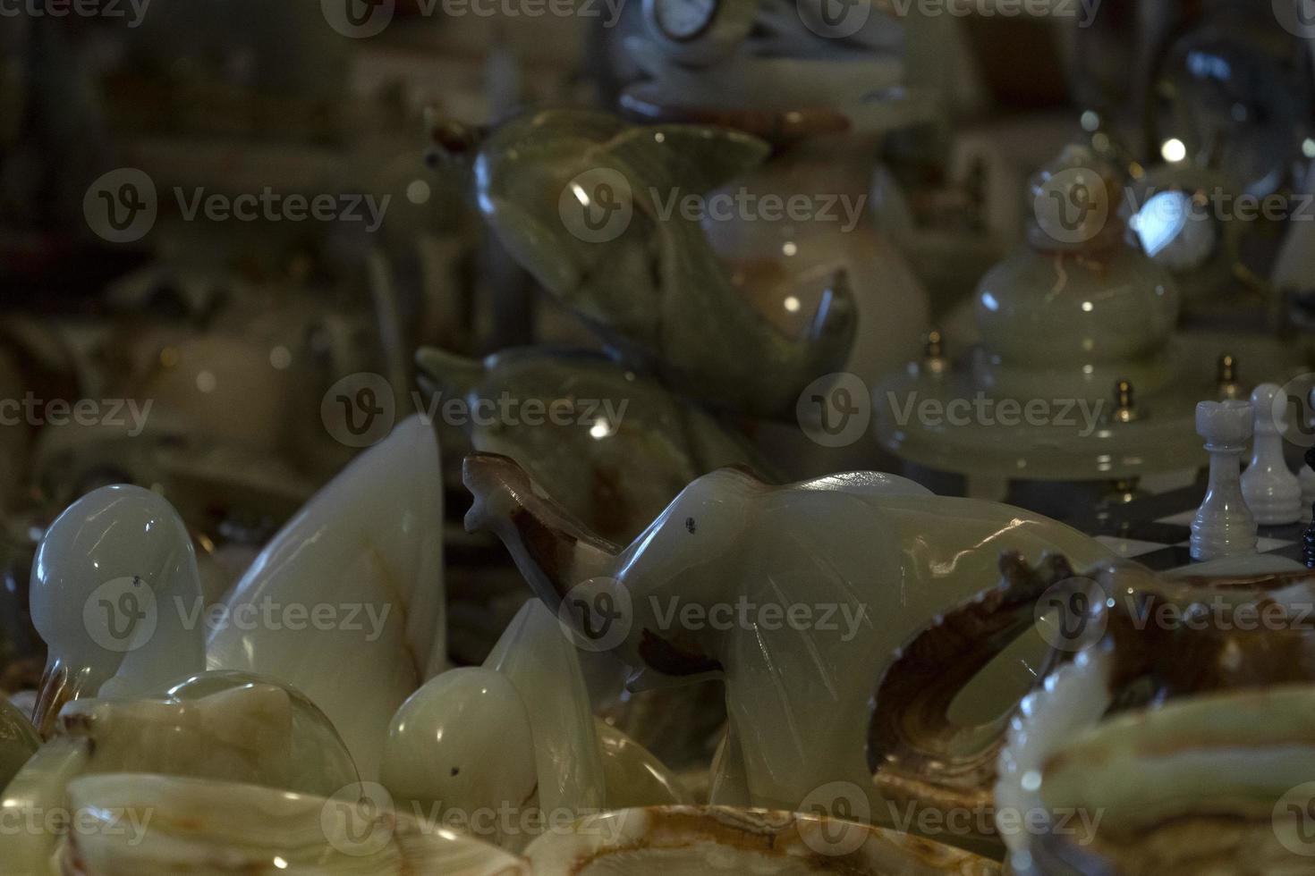 Alabaster merchandise in the market photo
