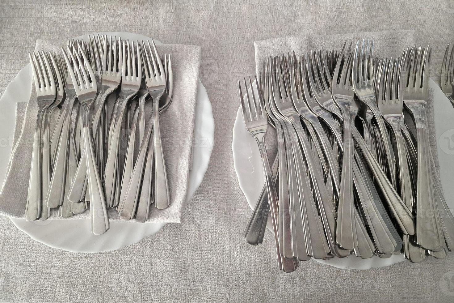 Silverware on the table photo
