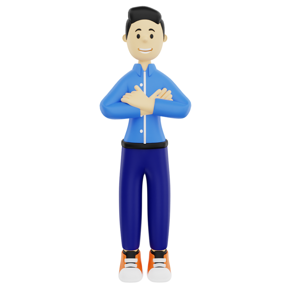 Carácter de hombre de negocios 3d con estilo png