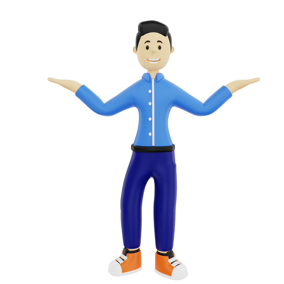 3d businessman character confuse png