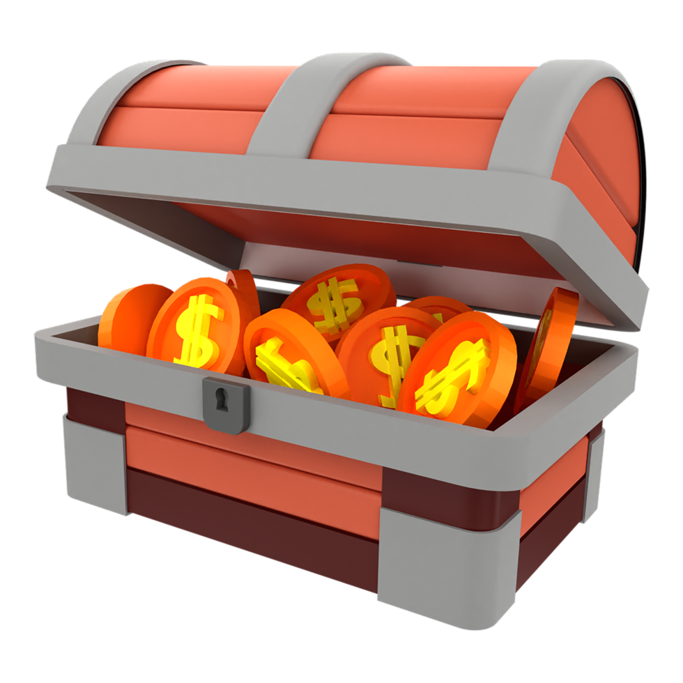3d tolkning skatt pengar png