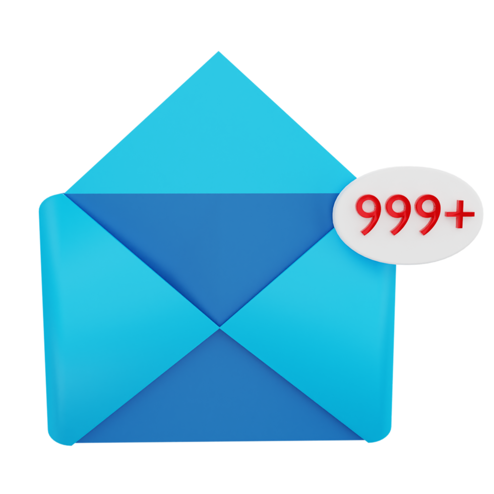 3d letter notification png