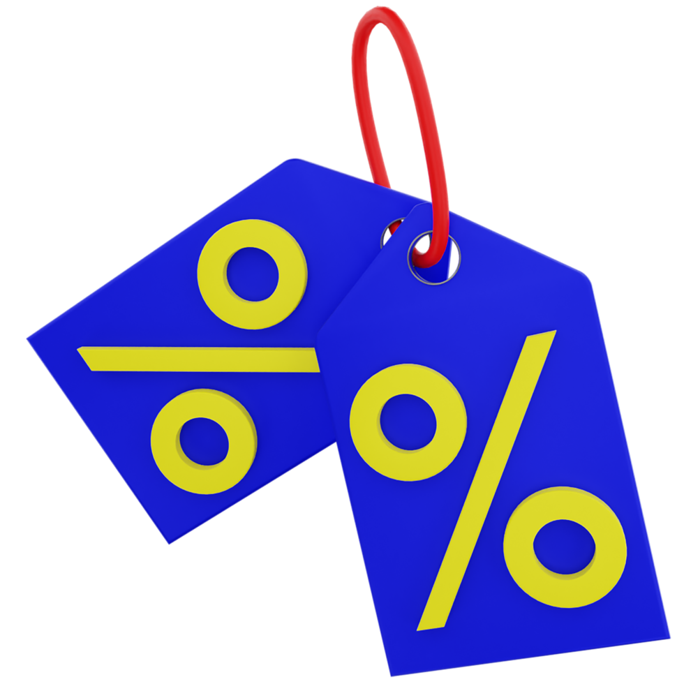 3d discount label png