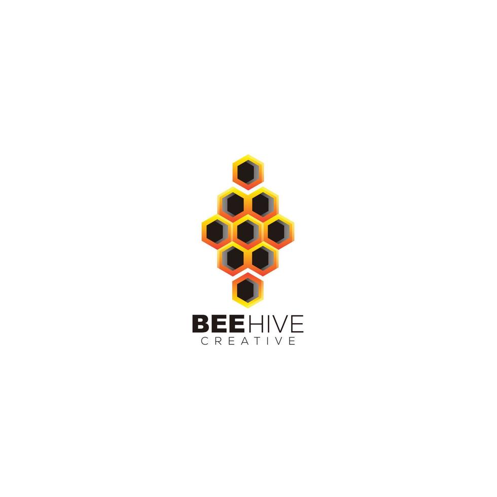 bee hive design illustration template art vector