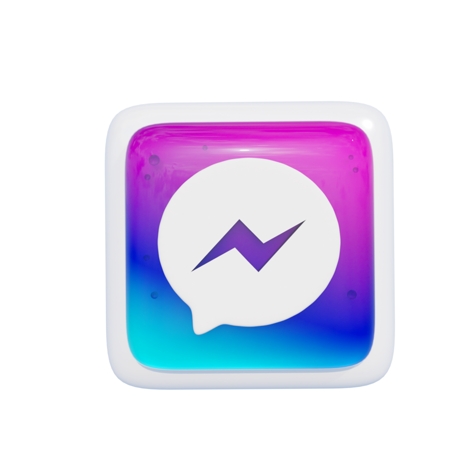 Messenger Social Media Icon 3d Illustration png