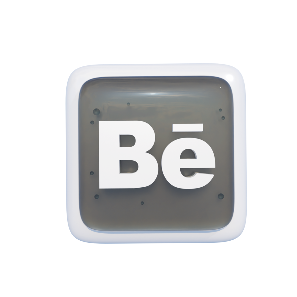 behance icono de redes sociales ilustración 3d png