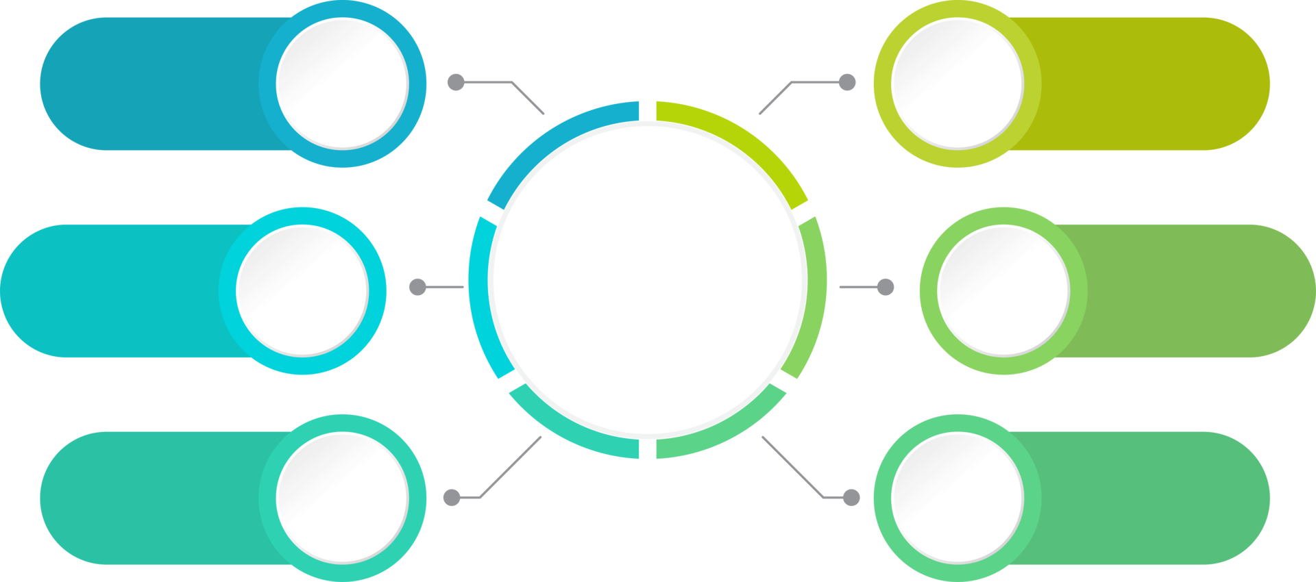 plantilla infográfica de proceso con 6 opciones. png