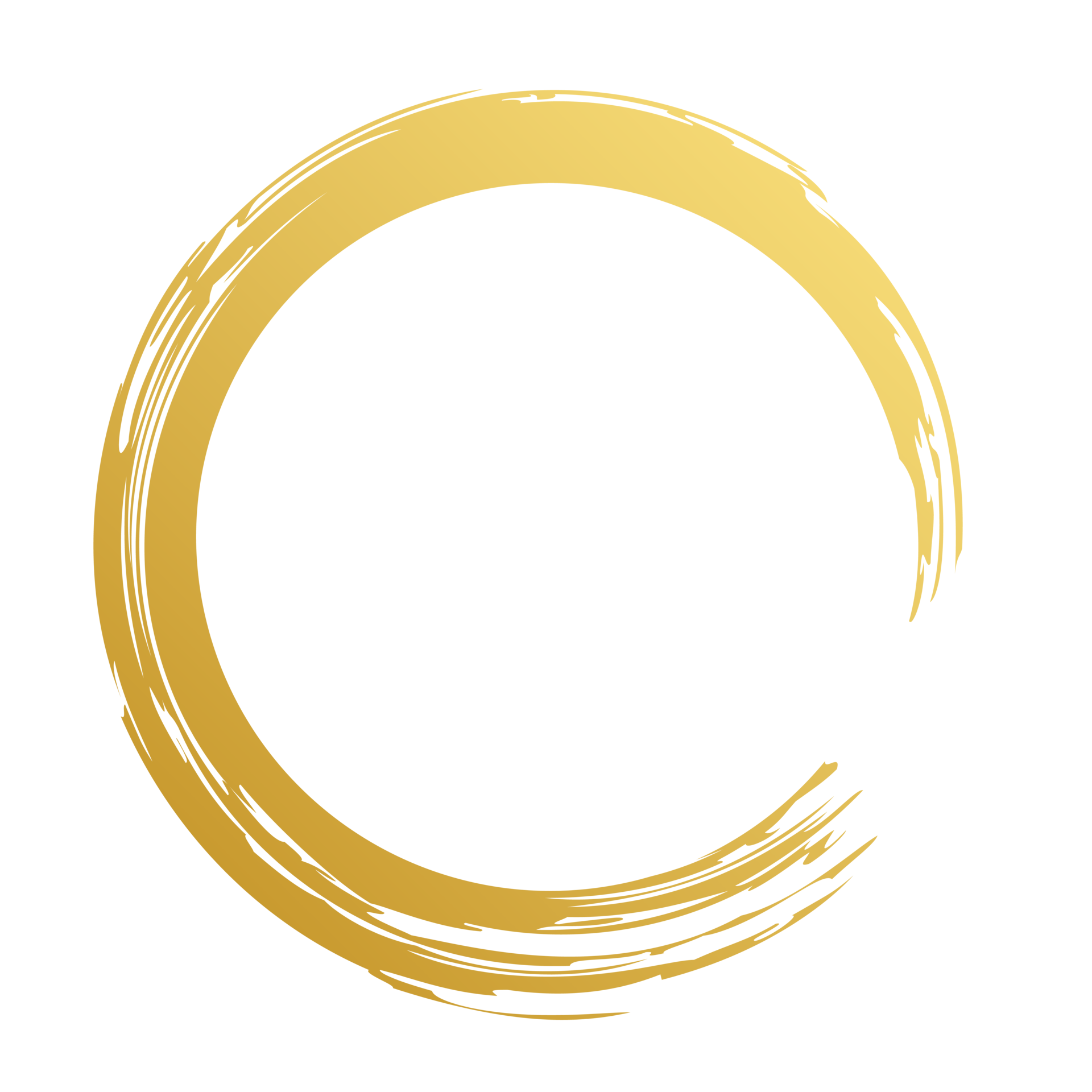 Brush stroke and gold circle element 18749400 PNG