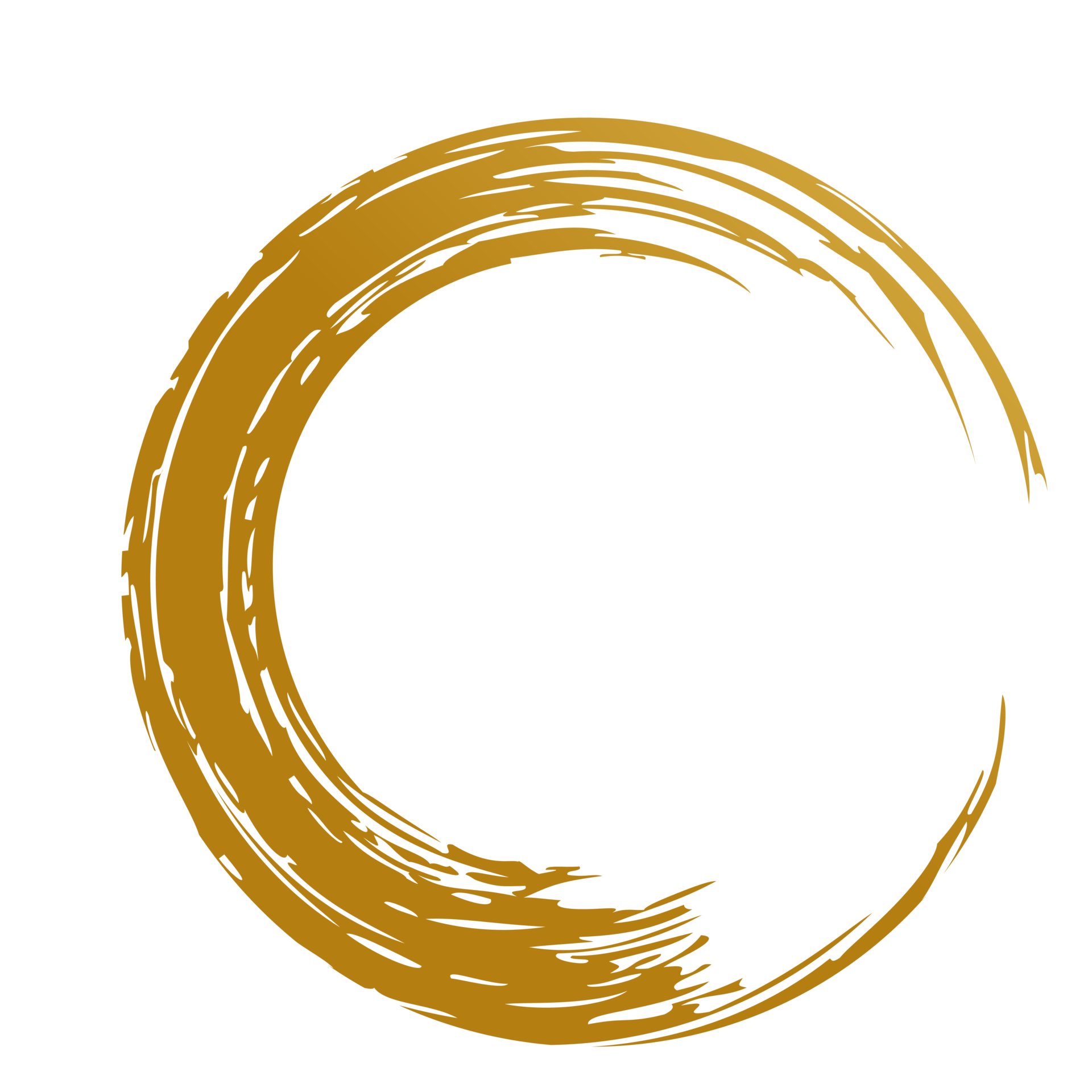 Brush stroke and gold circle element 18749402 PNG
