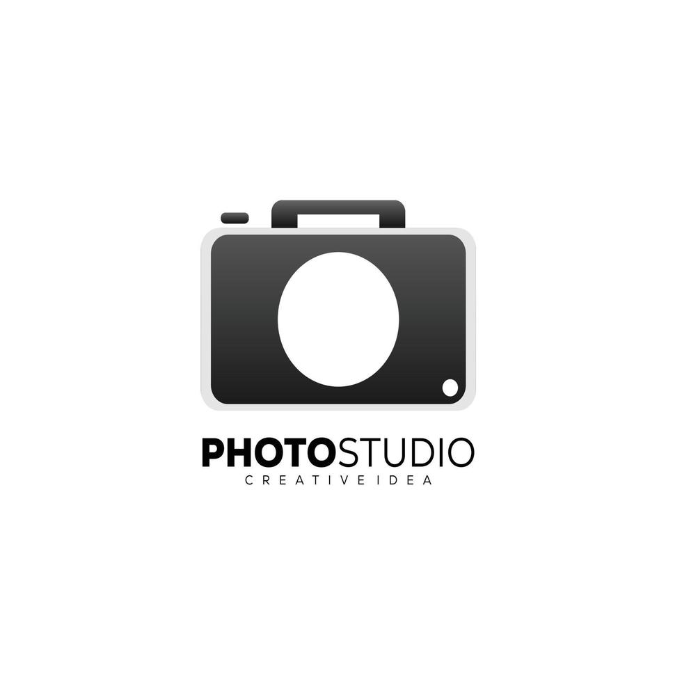 camera logo design photo studio template vector