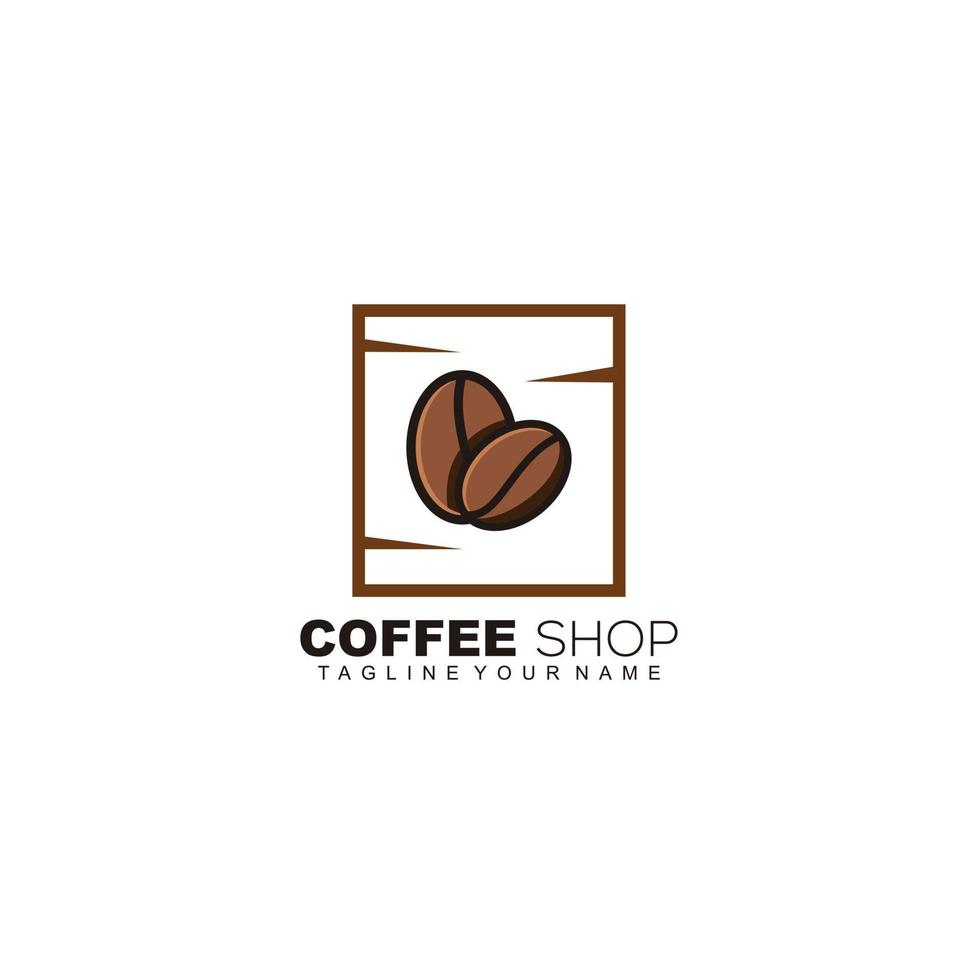 coffee shop logo icon design vector for business