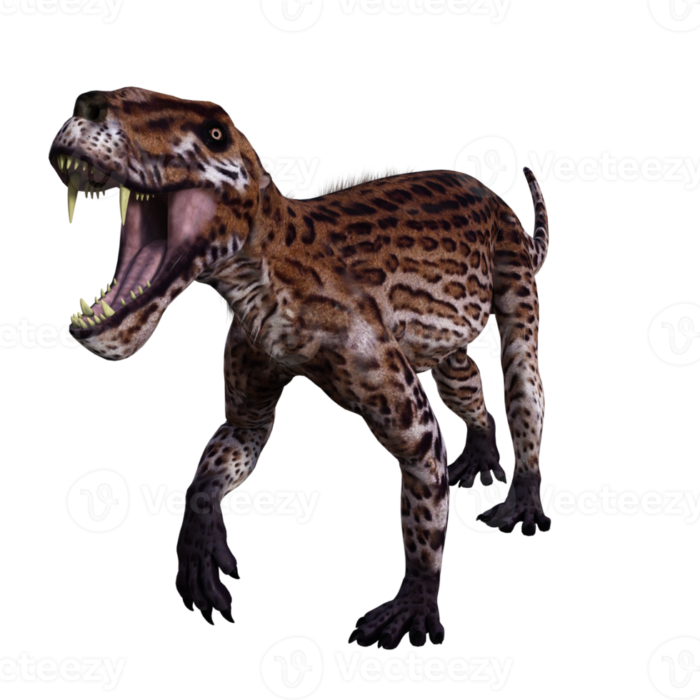 Lycaenops isolated dinosaur 3d render png