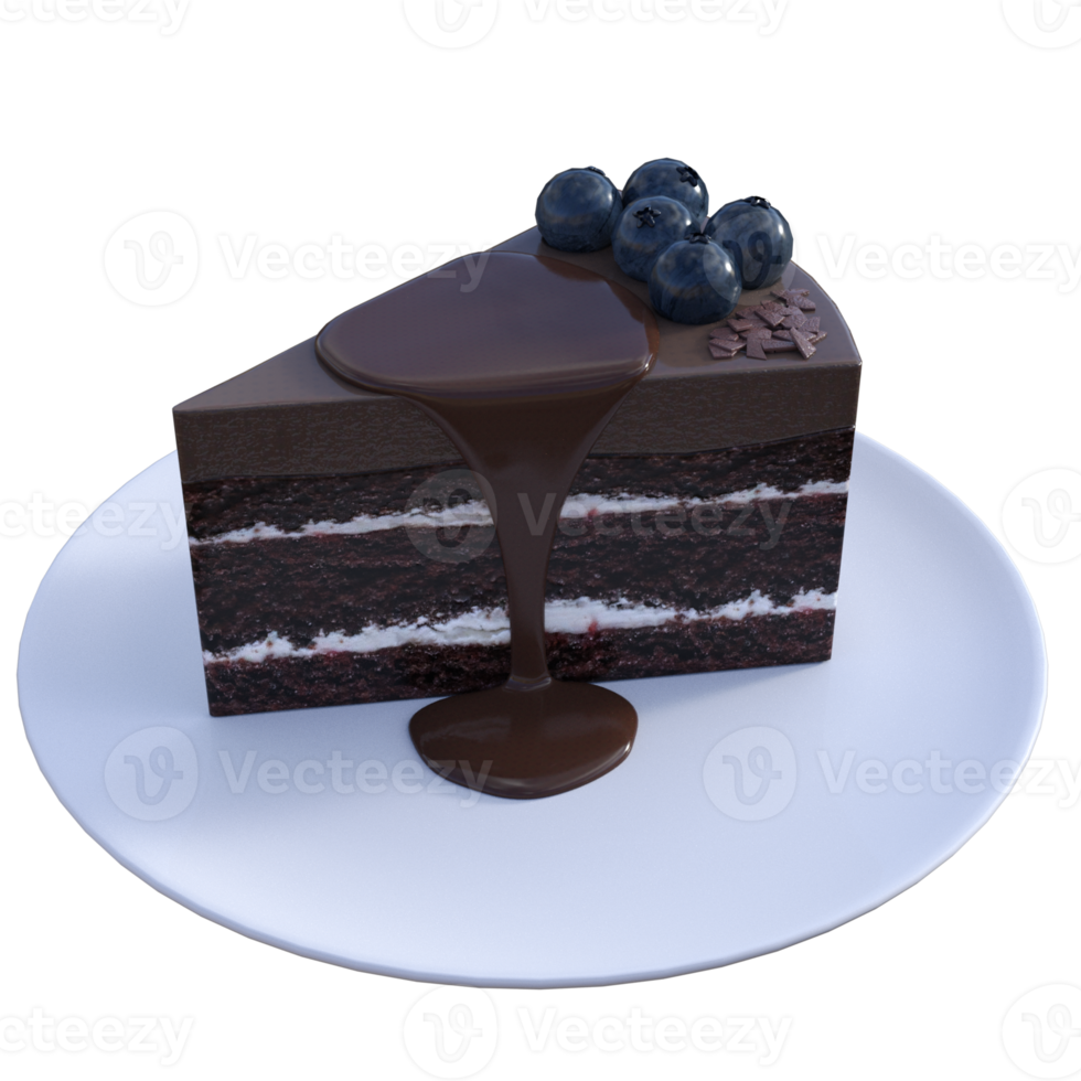 pastel delicioso 3d aislado png