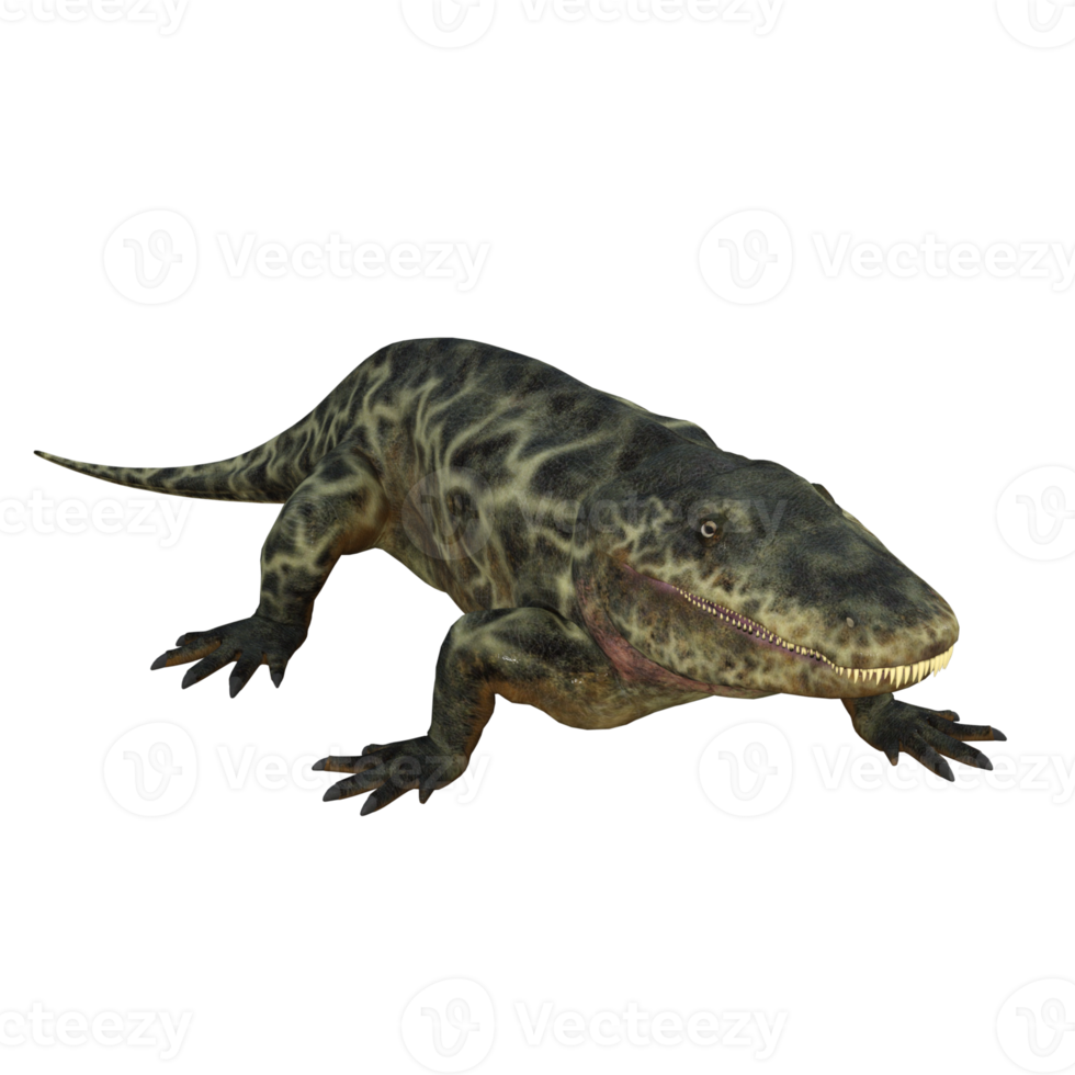 Eryops dinosaur isolated 3d render png