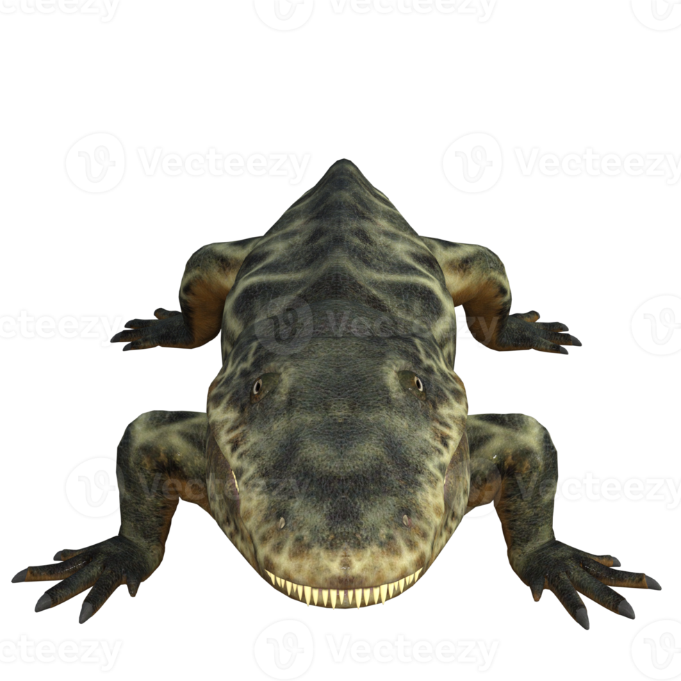 Eryops dinosaur isolated 3d render png