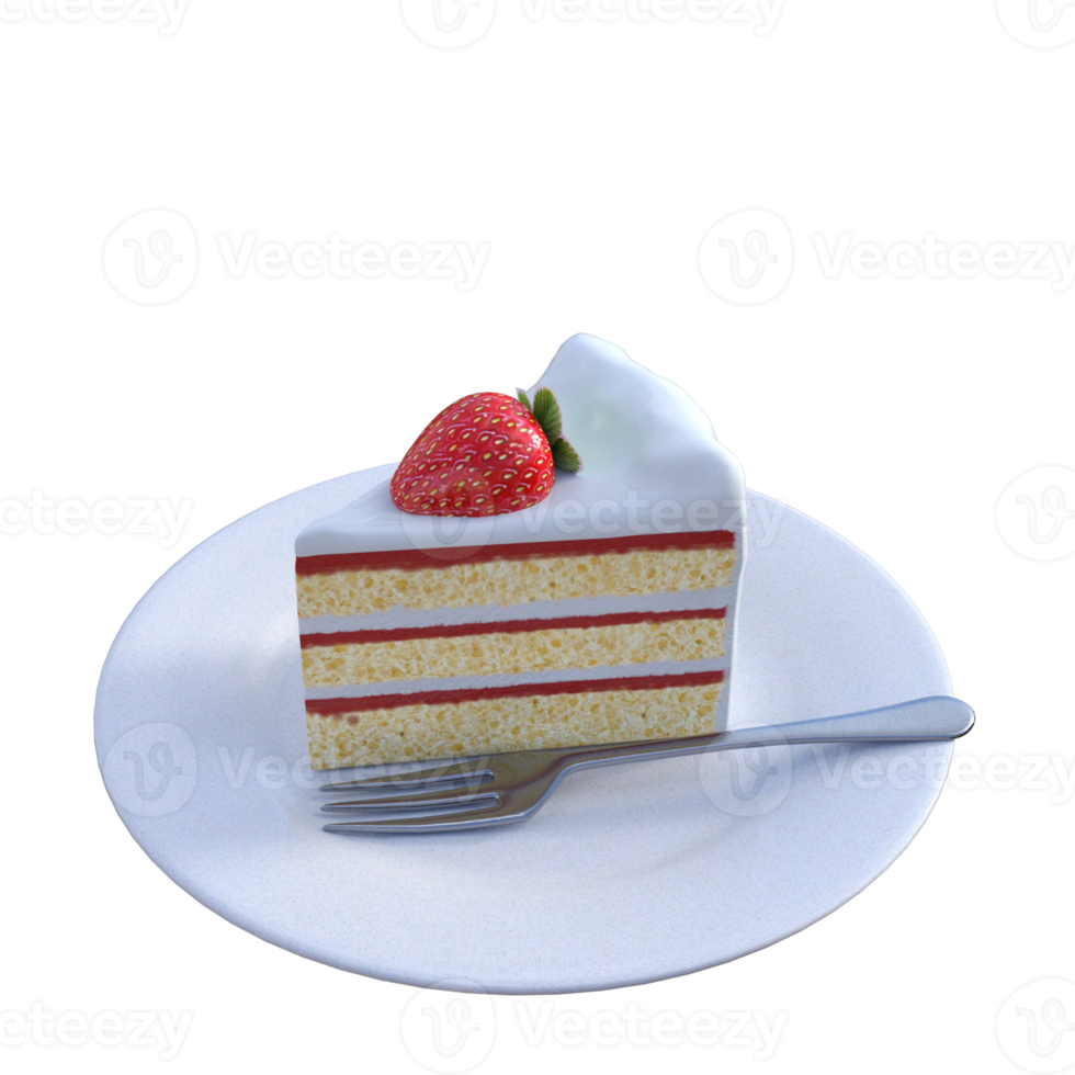 Cake delicious 3d isolated png