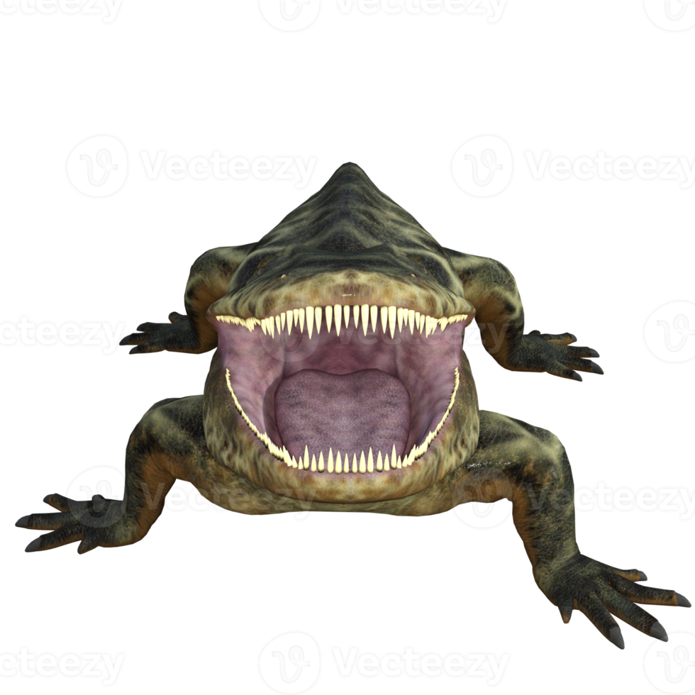 Eryops dinosaur isolated 3d render png