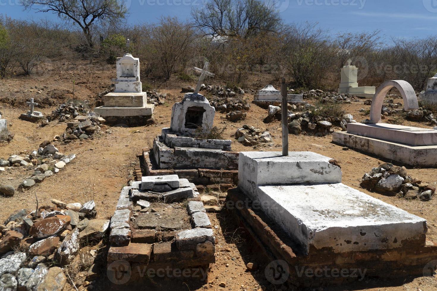 old mexican graveyard in el triunfo mining village baja california sur photo